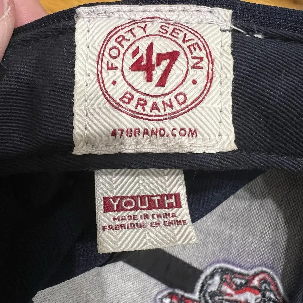 Cleveland Indians Hat Cap Adjust Youth Blue‎ Wahoo MLB Baseball Forty Seven 47